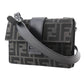FENDI Shoulder Bag 7M0295 Nylon canvas, leather black clutch 3WAY Marsupio Baguette mens Used Authentic