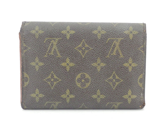 LOUIS VUITTON Tri-fold wallet M61202 Brown beige gold Porte TresorEtui Papie