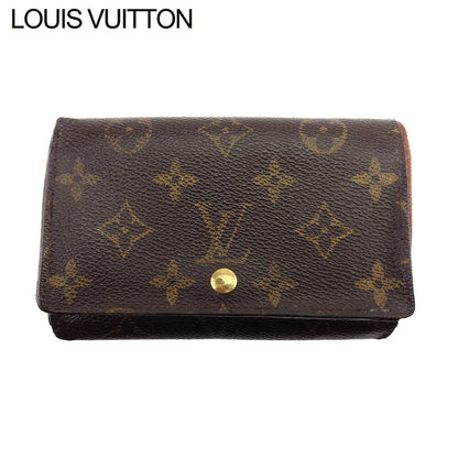 LOUIS VUITTON Long Wallet Purse M61730 Brown beige gold Portonebi Tresol
