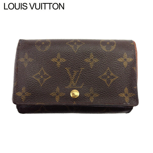 LOUIS VUITTON Long Wallet Purse M61730 Brown beige gold Portonebi Tresol