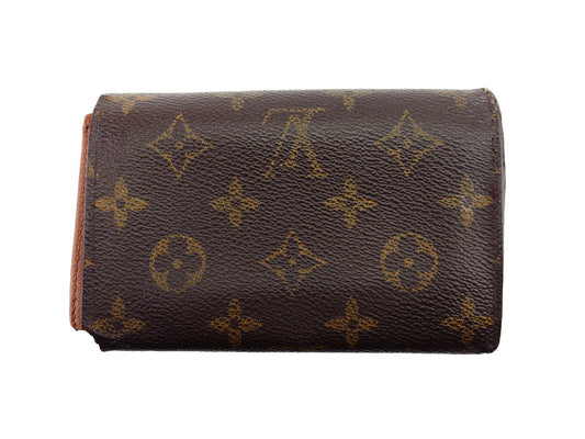 LOUIS VUITTON Long Wallet Purse M61730 Brown beige gold Portonebi Tresol