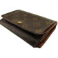LOUIS VUITTON Long Wallet Purse M61730 Brown beige gold Portonebi Tresol
