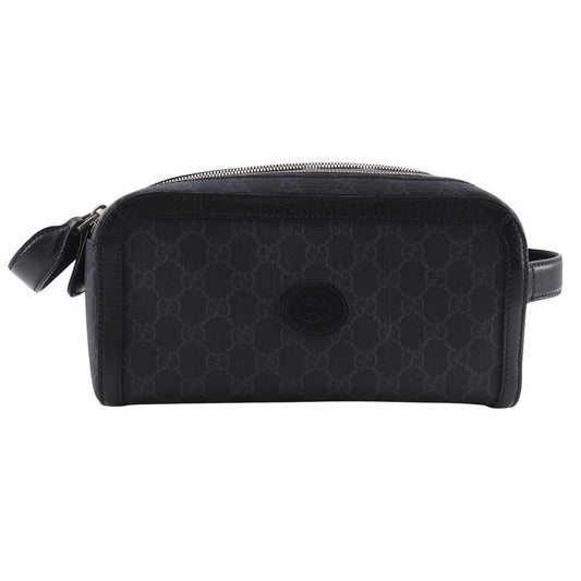 GUCCI business bag 730116 GG Supreme Canvas black Interlocking G