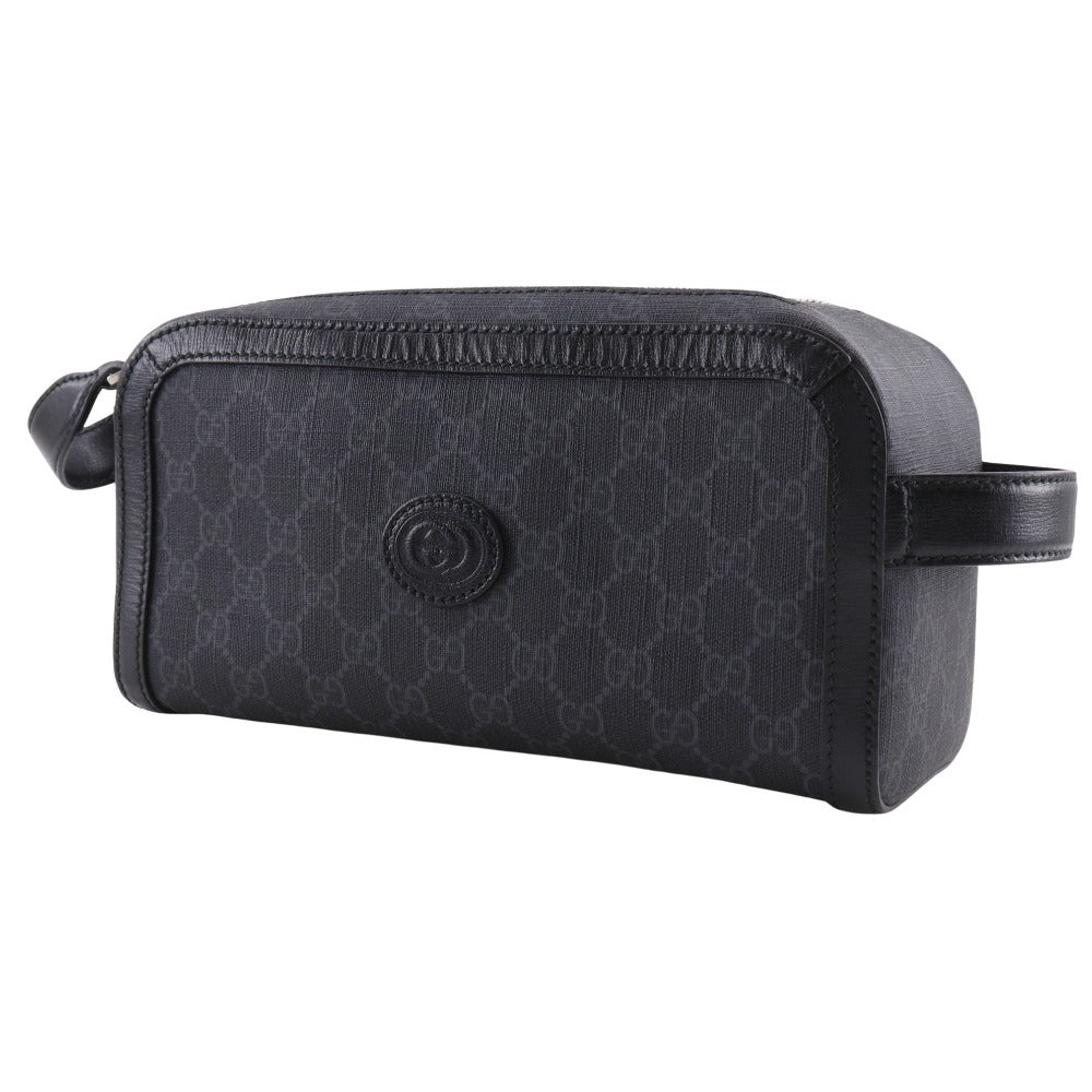 GUCCI business bag 730116 GG Supreme Canvas black Interlocking G