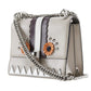FENDI Shoulder Bag 8M0381-9JU Calfskin beige Studs Mini canai Women Used Authentic