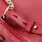 GUCCI Backpack 536192 leather Red ChainBackpack Interlocking Soho Women Used Authentic