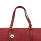 FENDI Tote Bag 8BH215 PVC coated canvas Red Zucchino Women Used Authentic