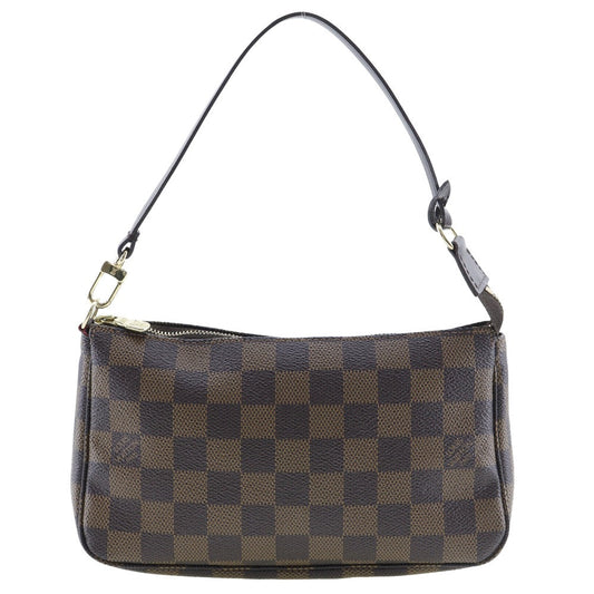 LOUIS VUITTON Pouch N51983 Damier canvas Brown Accessory pouch Women Used Authentic