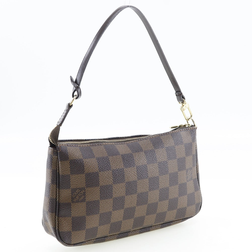 LOUIS VUITTON Pouch N51983 Damier canvas Brown Accessory pouch Women Used Authentic
