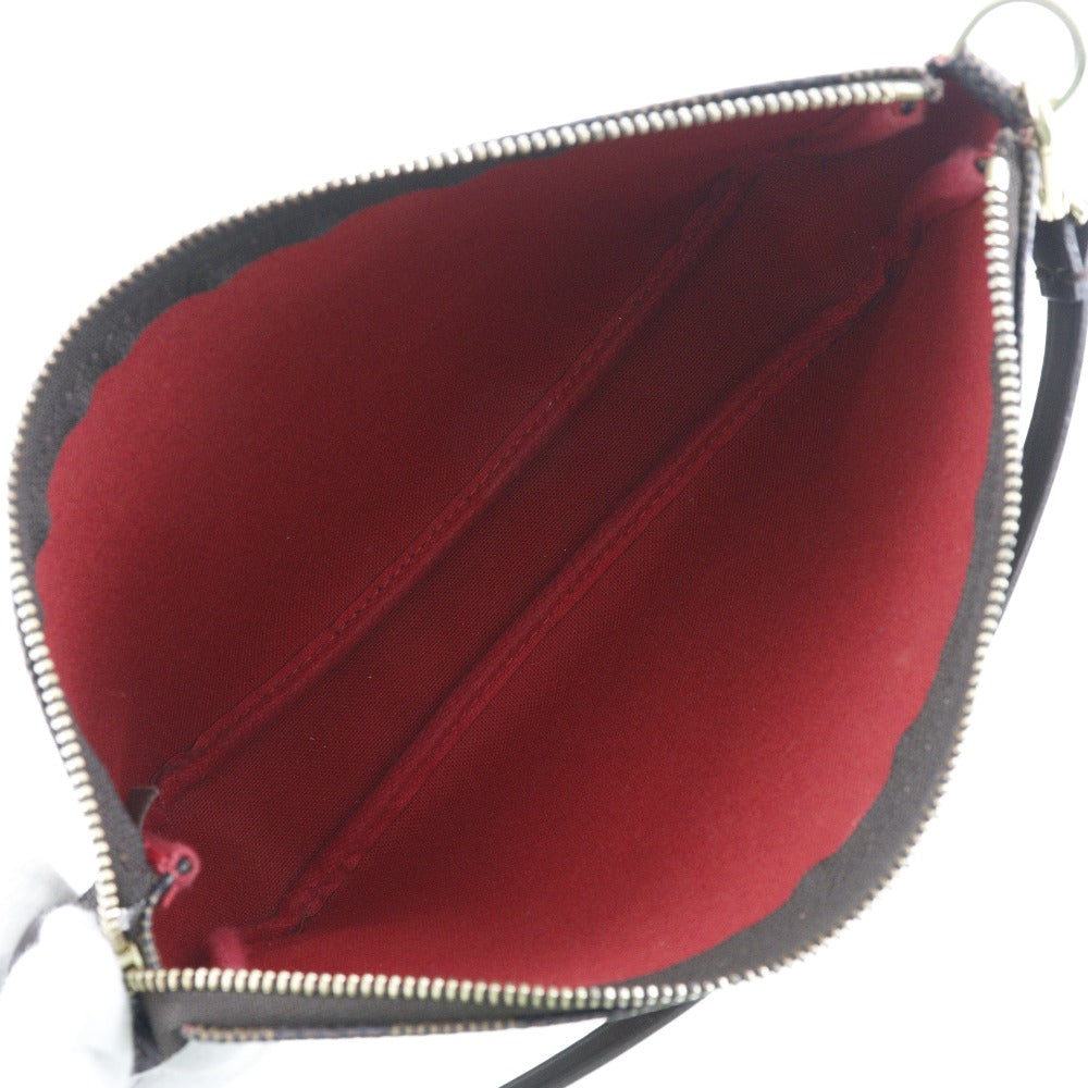 LOUIS VUITTON Pouch N51983 Damier canvas Brown Accessory pouch Women Used Authentic