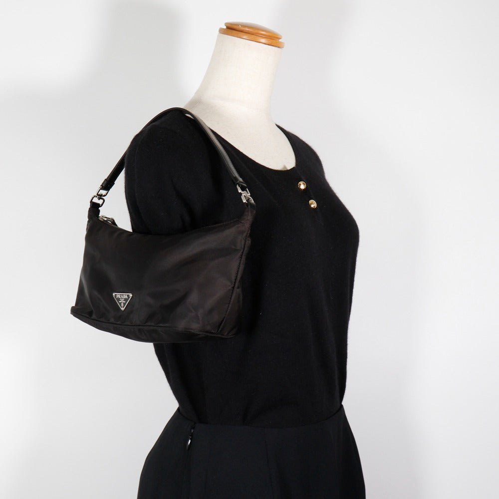 PRADA Shoulder Bag BR1267 Nylon black Accessory pouch
