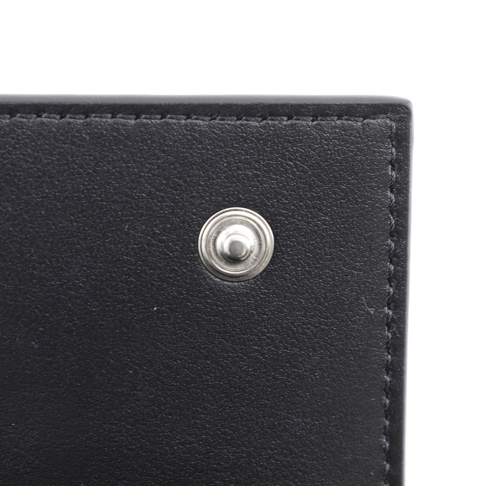 CELINE Tri-fold wallet 10B573BEL leather black Small trifold wallet unisex(Unisex) Used Authentic