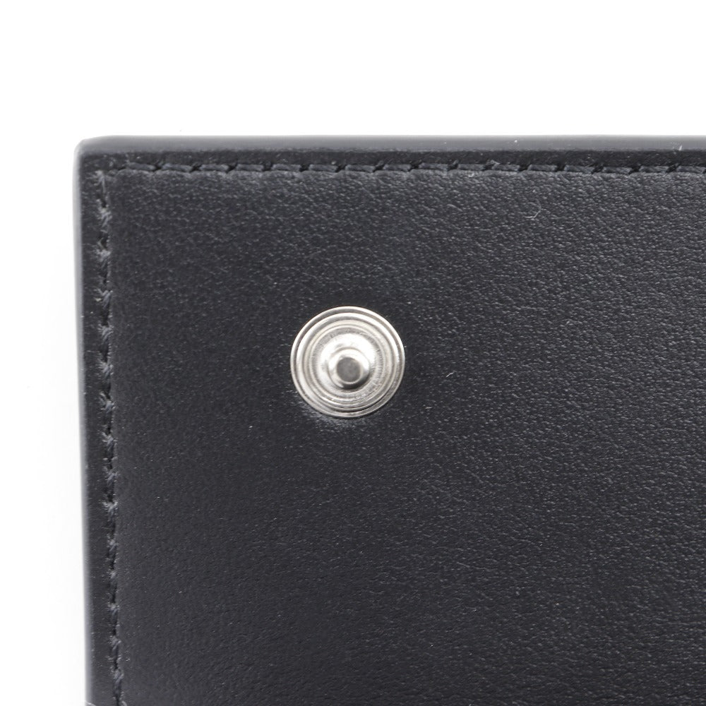 CELINE Tri-fold wallet 10B573BEL leather black Small trifold wallet unisex(Unisex) Used Authentic