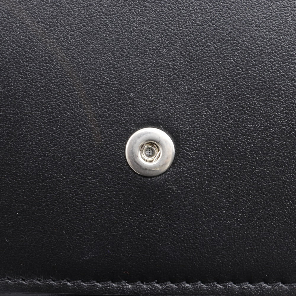 CELINE Tri-fold wallet 10B573BEL leather black Small trifold wallet unisex(Unisex) Used Authentic