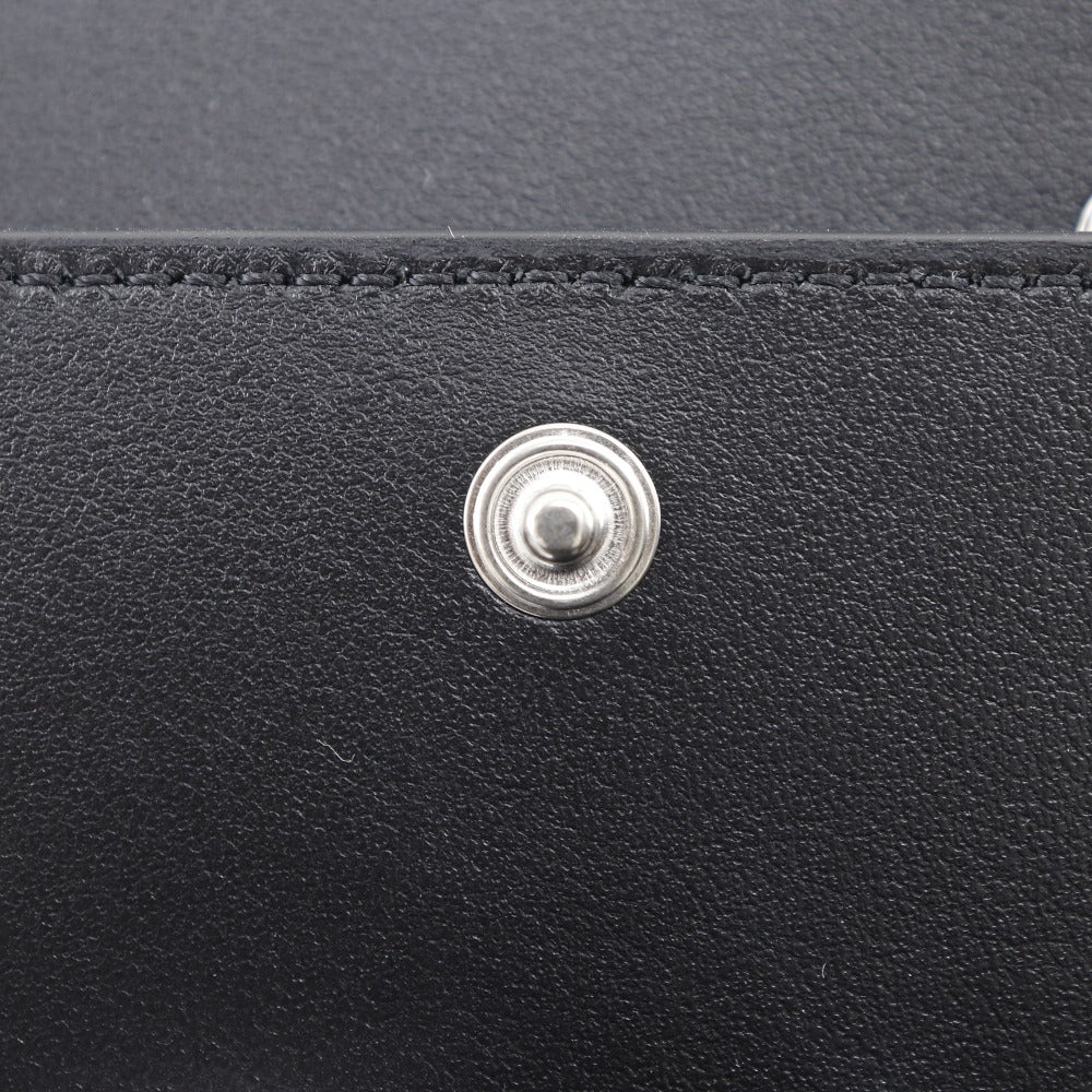 CELINE Tri-fold wallet 10B573BEL leather black Small trifold wallet unisex(Unisex) Used Authentic