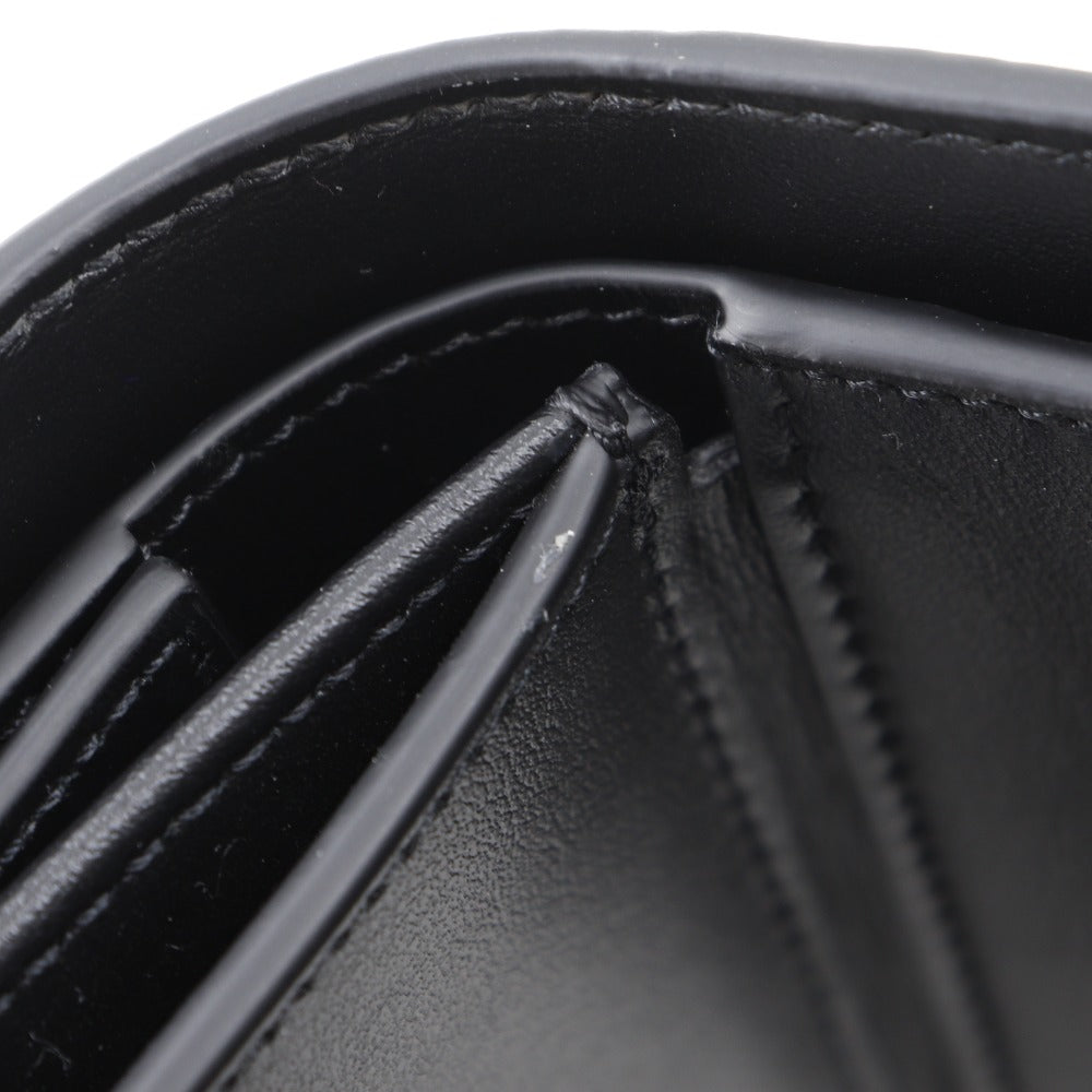 CELINE Tri-fold wallet 10B573BEL leather black Small trifold wallet unisex(Unisex) Used Authentic