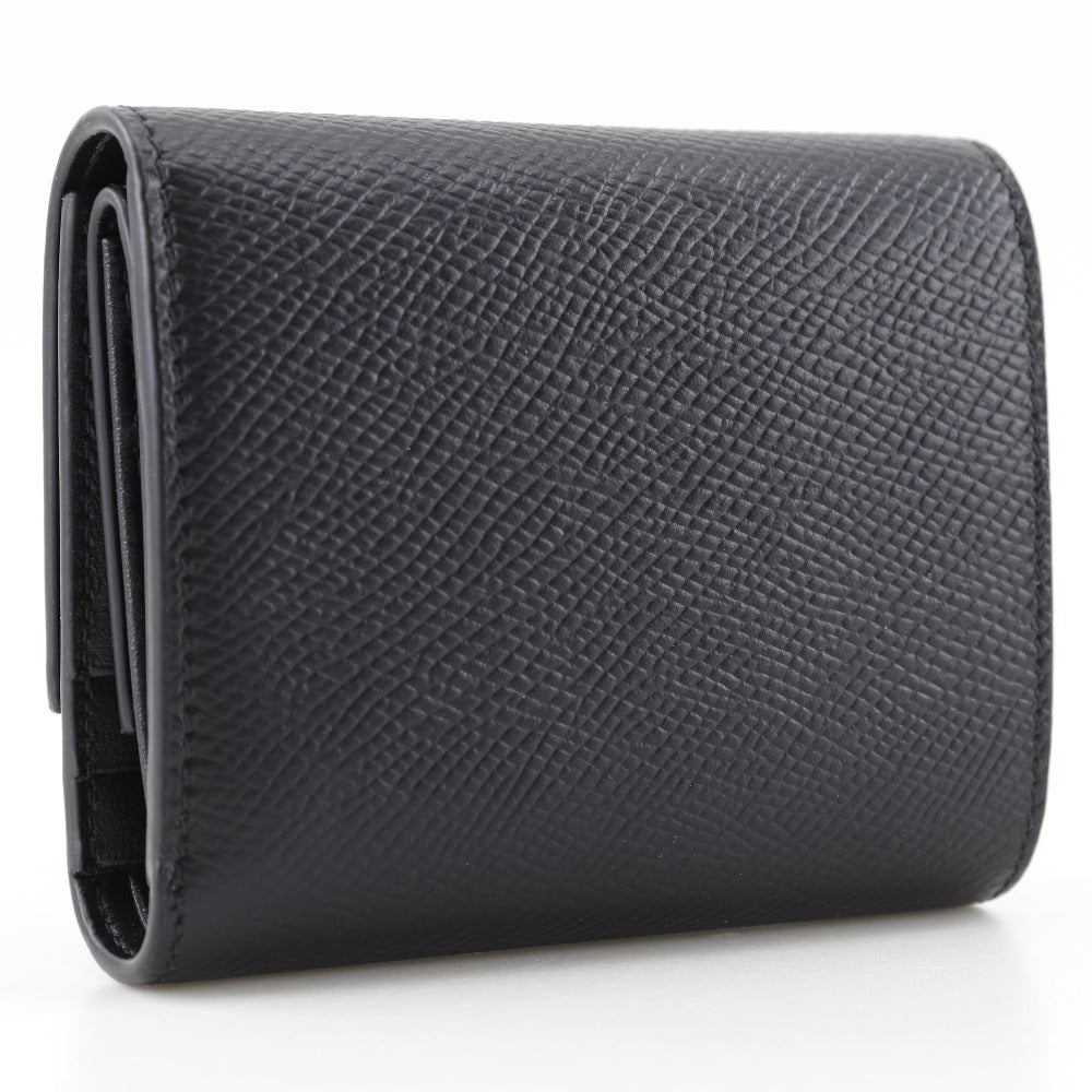 CELINE Tri-fold wallet 10B573BEL leather black Small trifold wallet unisex(Unisex) Used Authentic