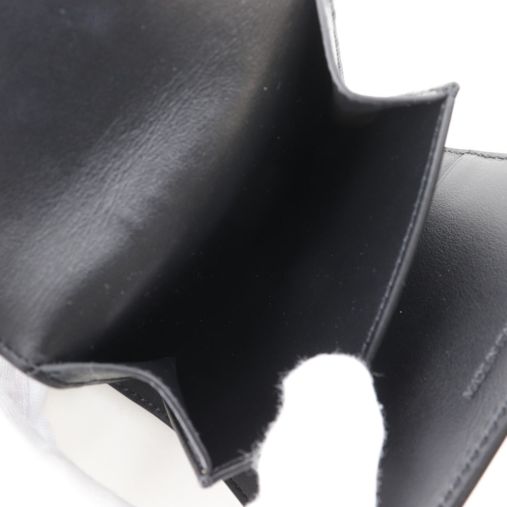 CELINE Tri-fold wallet 10B573BEL leather black Small trifold wallet unisex(Unisex) Used Authentic
