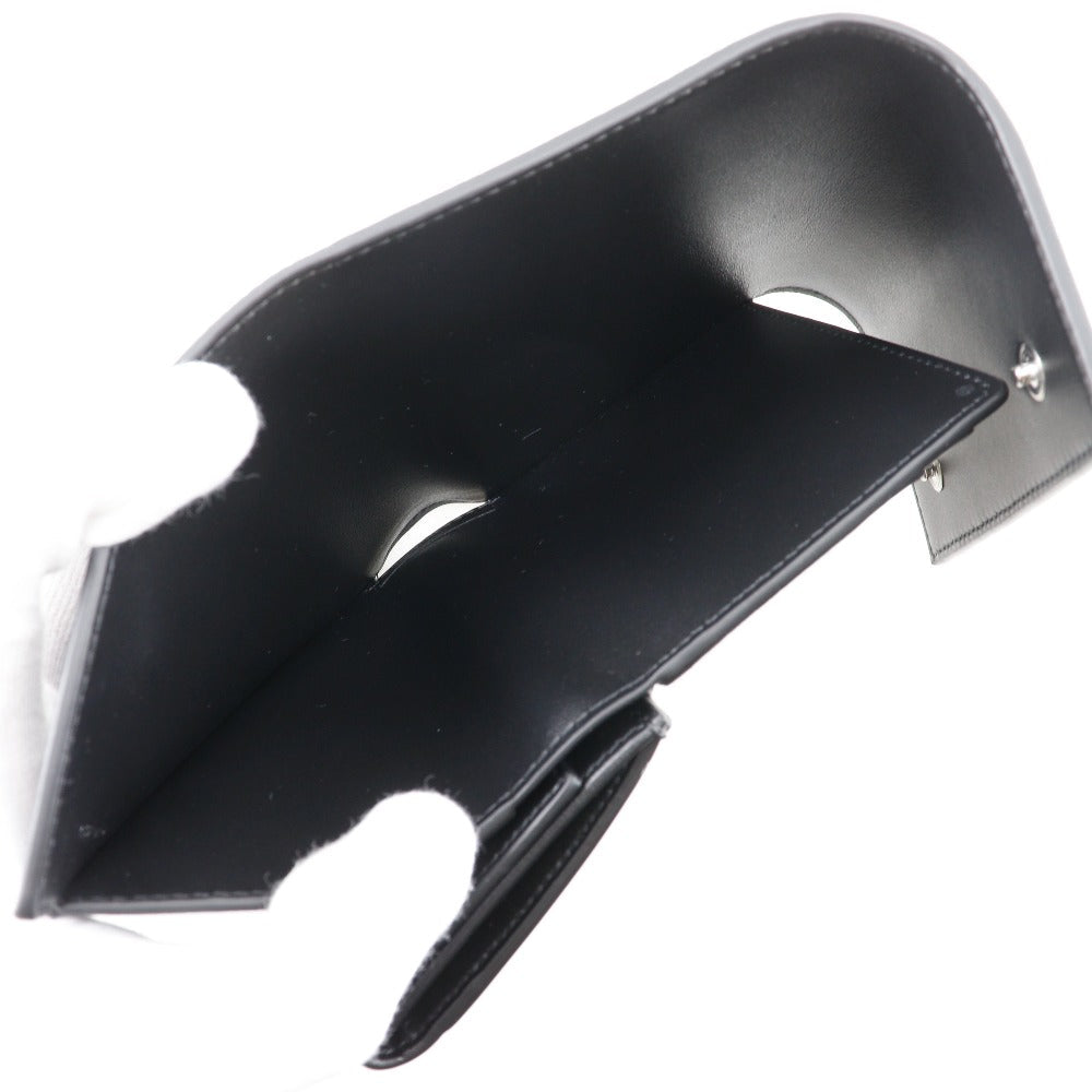 CELINE Tri-fold wallet 10B573BEL leather black Small trifold wallet unisex(Unisex) Used Authentic
