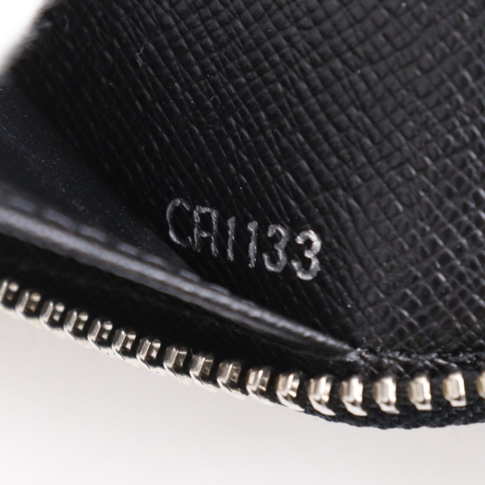LOUIS VUITTON Long Wallet Purse N60111 Damier Grafitto Canvas black Travel case Zippy Organizer