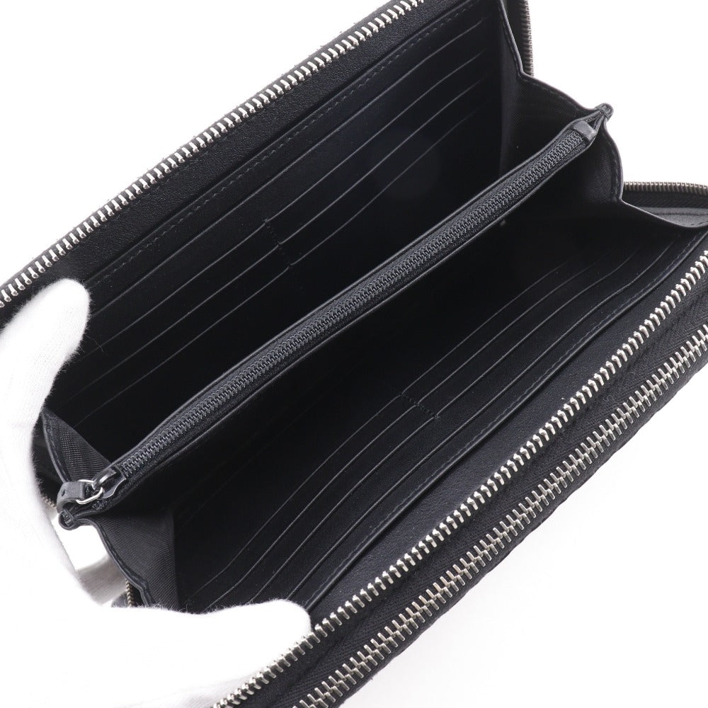 GUCCI Long Wallet Purse 449246 Sima leather black micro Travel Document Case