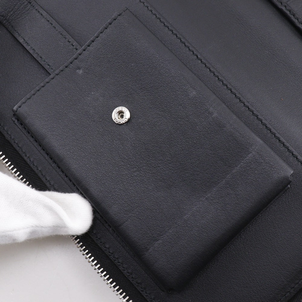 GUCCI Long Wallet Purse 449246 Sima leather black micro Travel Document Case