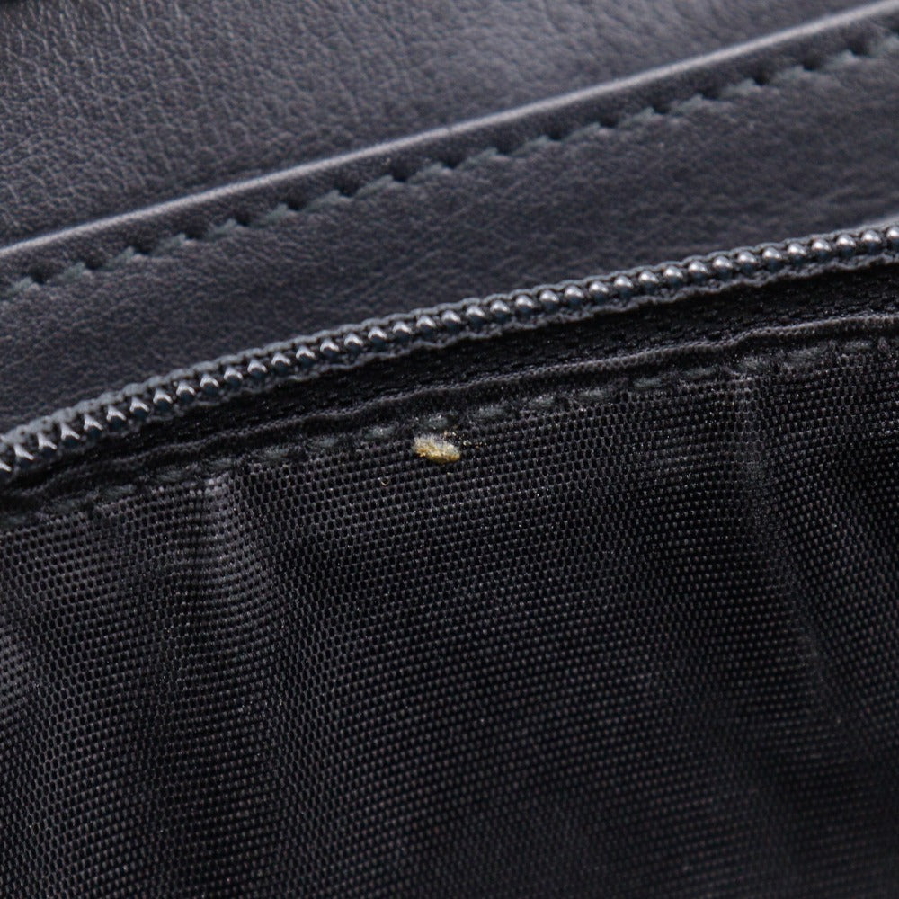 GUCCI Long Wallet Purse 449246 Sima leather black micro Travel Document Case