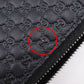 GUCCI Long Wallet Purse 449246 Sima leather black micro Travel Document Case