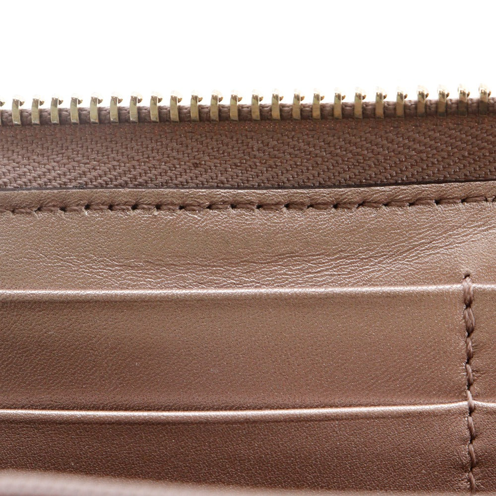 GUCCI Long Wallet Purse 308012 Sima leather pink Zip Around Interlocking G