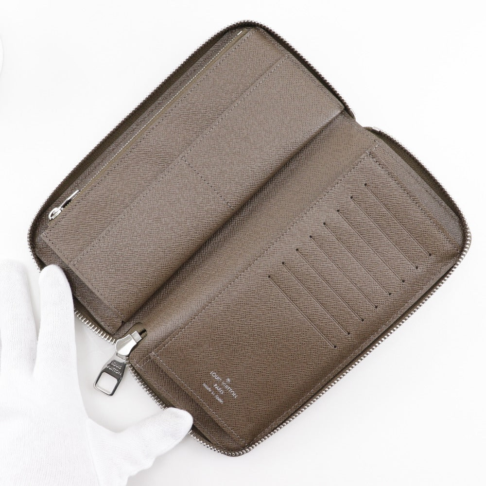 LOUIS VUITTON Long Wallet Purse M60967 Epi Leather Brown Vertical Zippy wallet mens Used Authentic
