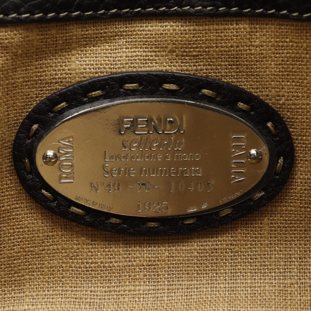 FENDI Tote Bag 7VA282 leather Brown Celeria unisex(Unisex) Used Authentic