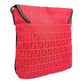 FENDI Shoulder Bag 8BT052 Canvas, leather Red Zucca Women Used Authentic