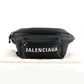 BALENCIAGA Sling bag 528862 Nylon canvas black logo Wheel Hip Bag mens(Unisex) Used Authentic