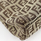 FENDI Handbag 8BH132 Nylon canvas Brown Zucchino Women Used Authentic