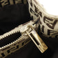 FENDI Handbag 8BH132 Nylon canvas Brown Zucchino Women Used Authentic