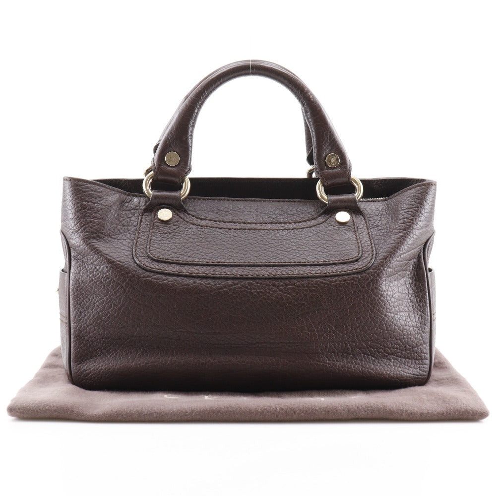 CELINE Handbag 134023 leather Brown Boogie bag Women Used Authentic