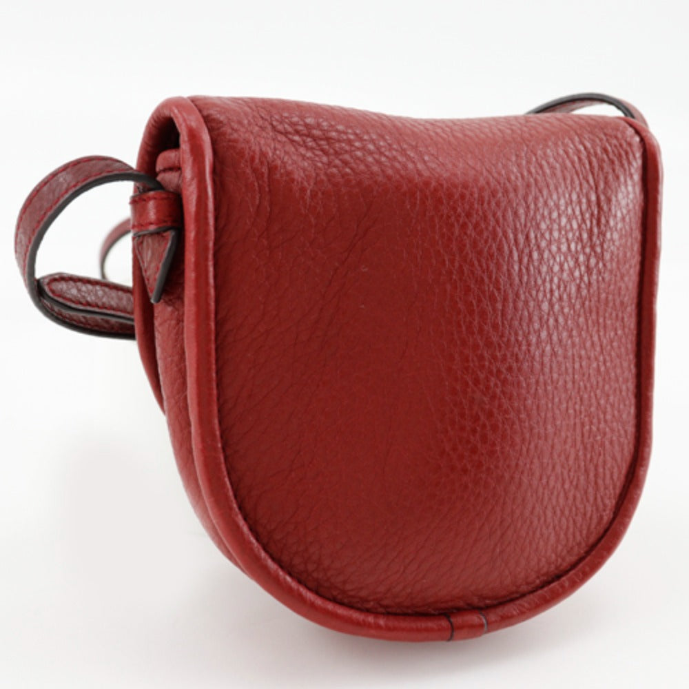LOEWE Shoulder Bag Calfskin Red logo Mini pochette