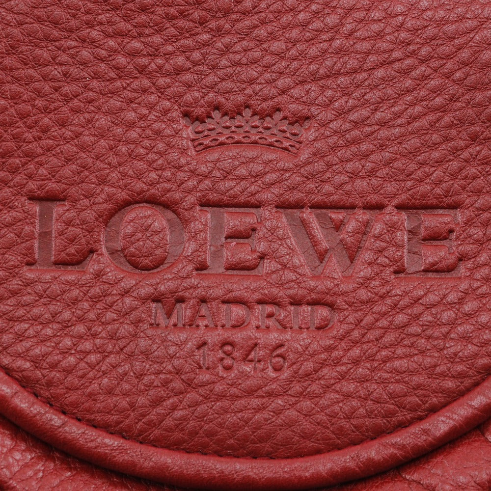 LOEWE Shoulder Bag Calfskin Red logo Mini pochette