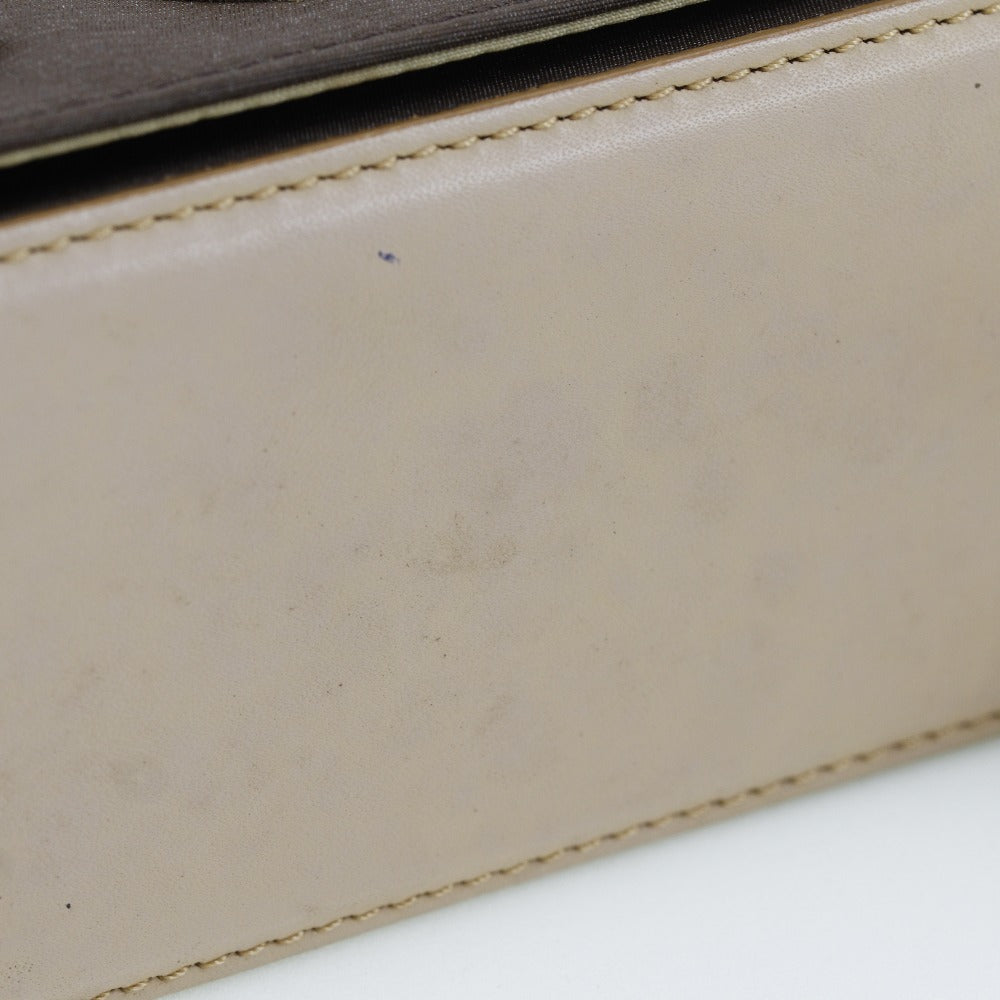 BURBERRY Shoulder Bag Satin beige Women Used Authentic