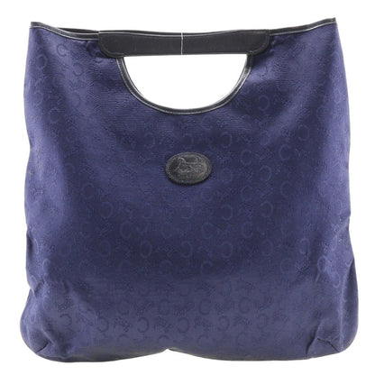 CELINE Handbag leather Navy Women Used Authentic