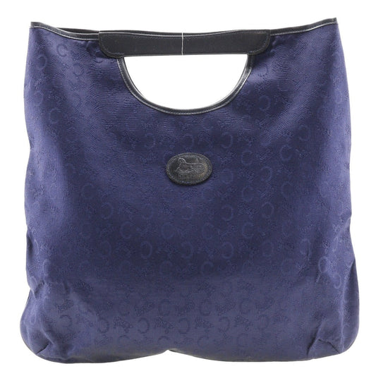 CELINE Handbag leather Navy Women Used Authentic