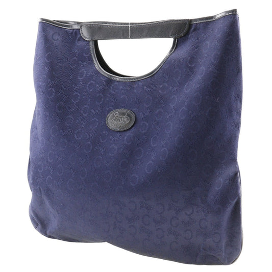CELINE Handbag leather Navy Women Used Authentic