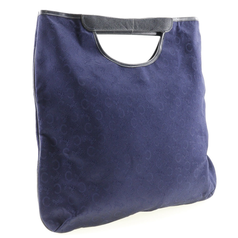 CELINE Handbag leather Navy Women Used Authentic