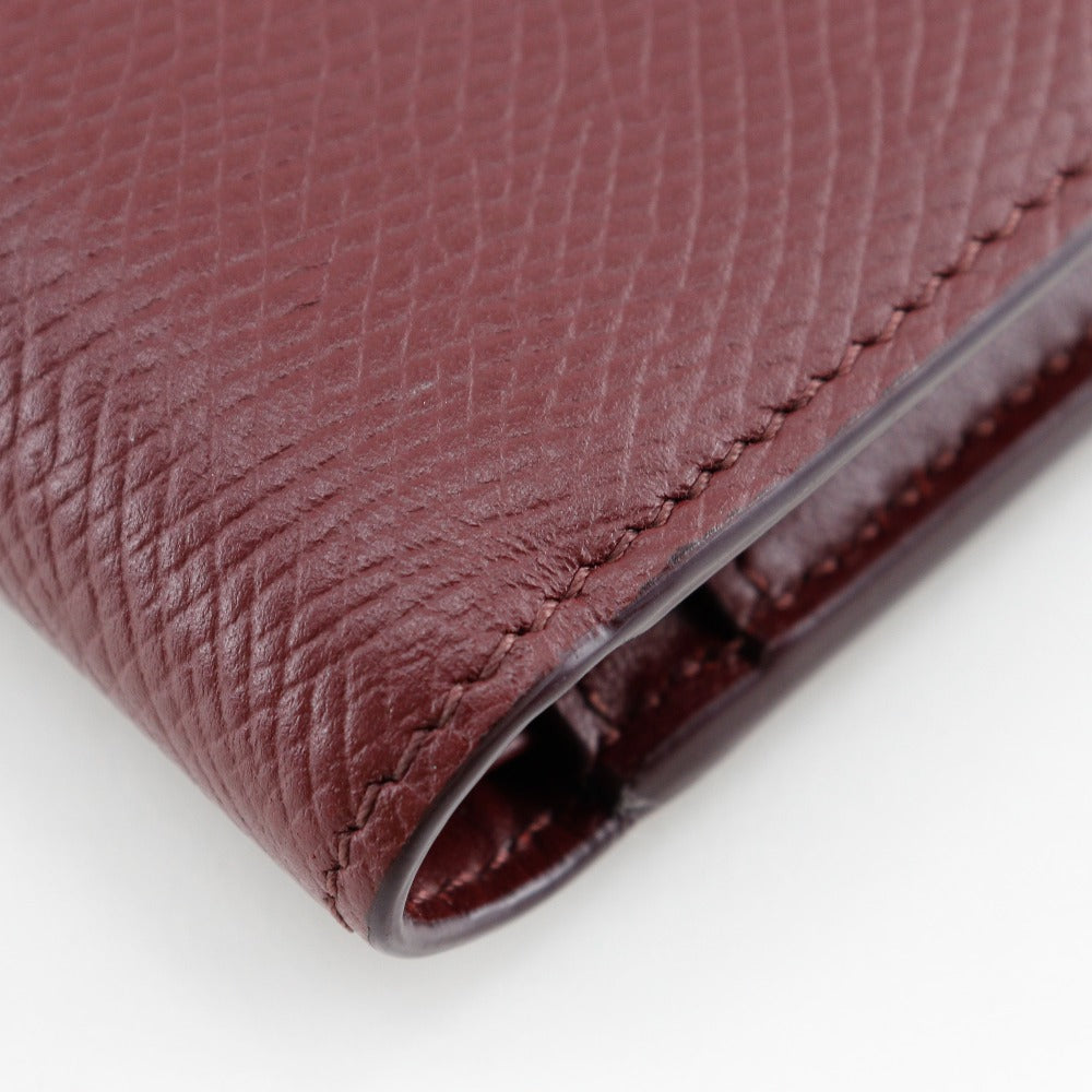 CELINE Bifold Wallet leather Bordeaux Bi-fold wallet