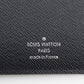 LOUIS VUITTON Long Wallet Purse M30501 Taiga black Portefeuille Braza mens Used Authentic