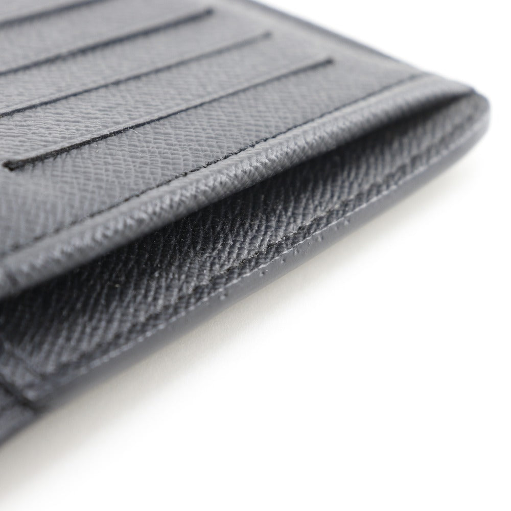 LOUIS VUITTON Long Wallet Purse M30501 Taiga black Portefeuille Braza mens Used Authentic
