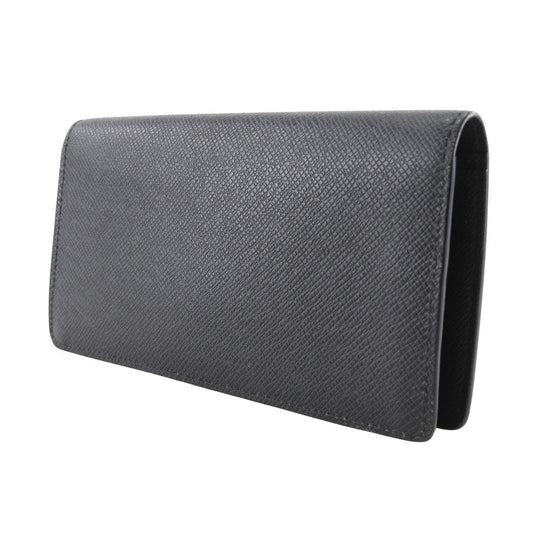 LOUIS VUITTON Long Wallet Purse M30501 Taiga black Portefeuille Braza mens Used Authentic