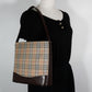 BURBERRY Shoulder Bag Canvas, Leather Brown Nova Check Women Used Authentic