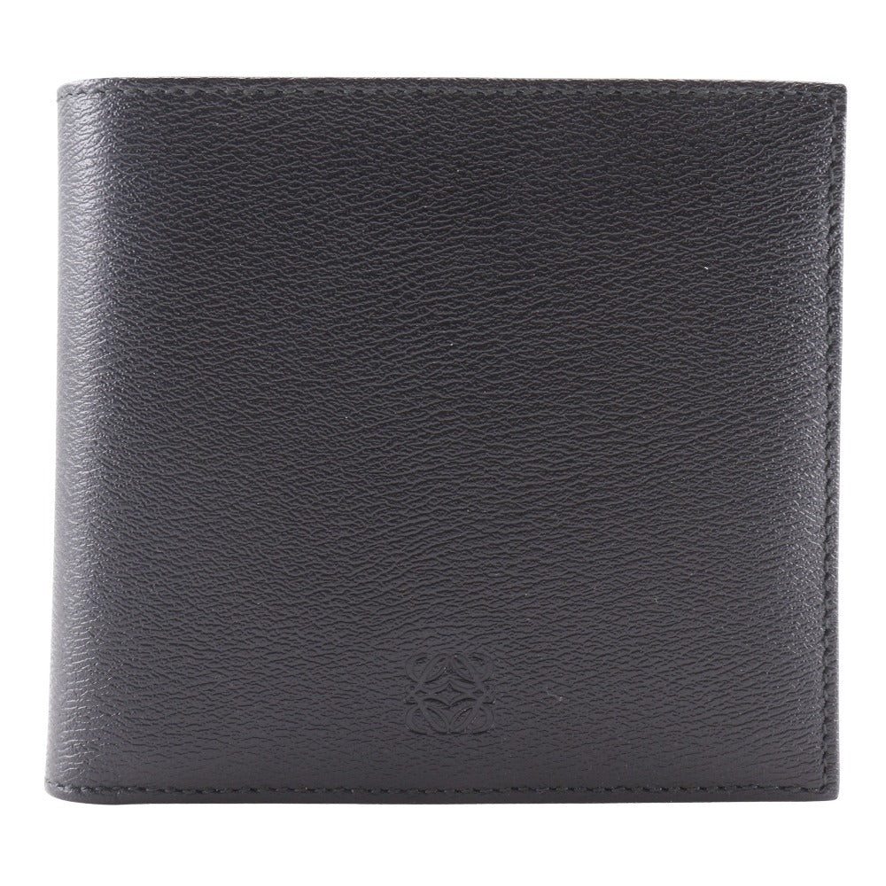 LOEWE Bifold Wallet 103.30.302 leather black Bill Compartment anagram mens Used Authentic