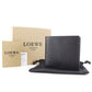 LOEWE Bifold Wallet 103.30.302 leather black Bill Compartment anagram mens Used Authentic
